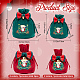 CRASPIRE 4Pcs 4 Styles Christmas Velvet Candy Apple Bags TP-CP0001-05A-2