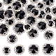 OLYCRAFT 32pcs Black Flatback Rhinestones Buttons DIY Craft Embellishments Buttons Decoration Brooch Flatback Button for Clothing Shoes Headband Wedding Bouquet - 4 Sizes GLAA-OC0001--26-1