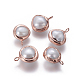 Colgantes naturales de perlas cultivadas de agua dulce PEAR-F011-55RG-1