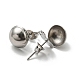 Unicraftale circa 60 pz 6/8/10mm orecchino rotondo con dado orecchino in acciaio ipoallergenico con anello in acciaio inossidabile colore orecchino per fare gioielli fai da te STAS-UN0012-10-2