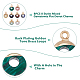 SuperZubehör 8 Stück 8 Stile natürliche und synthetische gemischte Edelsteine flache runde/Donut-Anhänger G-FH0002-13-3