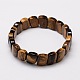 Faceted Natural Tiger Eye Beads Stretch Bracelets X-BJEW-E289-A03-2