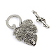 Tibetan Style Zinc Alloy Toggle Clasps TIBEP-R334-120AS-RS-2