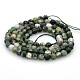 Faceted Natural Moss Agate Round Beads Strands G-N0120-F07-4mm-2