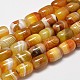 Barrel Natural Striped Agate/Banded Agate Bead Strands G-M257-16x12mm-14-1