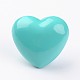 No Hole Spray Painted Brass Heart Chime Beads KK-M175-01-1