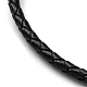 Pulseras de cordón trenzado de cuero BJEW-G675-06G-16-2