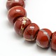 Fili di perle di diaspro rosso naturale rondelle G-P062-12-3