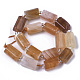 Brins de perles d'agate du Botswana orange synthétique G-N327-04-02-2