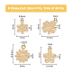 HOBBIESAY 48Pcs 8 Styles Flower Clover Charms Real Gold Platinum Plated Pendants Charms Brass Golden Silver Rack Plating Dangle Charms for DIY Crafting Necklaces Bracelets Earrings Making KK-HY0001-48-2