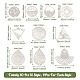 Fashewelry 40 pz 10 stile 201 ciondoli in filigrana di acciaio inossidabile STAS-FW0001-26-3