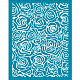 OLYCRAFT 4x5 Inch Rose Flower Silk Screen for Polymer Clay Floral Silk Screen Printing Stencils Reusable Clay Stencils Non-Adhesive Transfer Stencil for Polymer Clay Earring Jewelry Making DIY-WH0341-082-1