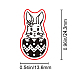 Craspire huevo de pascua sello de cera sello de conejo cabeza de sello de cera con mango de madera universal para invitaciones tarjetas botella de regalo negocios gracias decoración de scrapbooking AJEW-WH0192-055-2