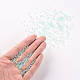 11/0グレードの丸いガラスシードビーズ  透明インサイドカラー  ABカラーメッキ  アクアマリン  2.3x1.5mm  穴：1mm  約48500個/ポンド SEED-N001-E-316-4