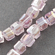 Chapelets de perles en verre électroplaqué EGLA-R030-6x6mm-29-1