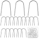 SUNNYCLUE 1 Box 100Pcs Wire Jump Rings Ceramic Ornament Hook High Temp Wire Ornament Wire Stainless Steel Hanging Hook Ceramic Wire U Hanger Hooks for Hobbyists DIY Pendant Ceramic Ornaments Supplies STAS-SC0006-30-1
