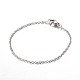 Stainless Steel Cable Chain Bracelets BJEW-JB01930-2