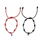 Bracelets à breloques réglables en nylon BJEW-JB06274-1