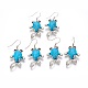 Synthetic Turquoise Dangle Earrings EJEW-P175-A04-1