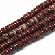 Rosso naturale perline di diaspro fili G-T079-04-1