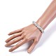 Faceted Glass Stretch Bracelets BJEW-JB04509-02-4