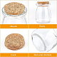 Benecreat 10 упаковка стеклянных банок для свадебной вечеринки с пробковыми крышками CON-BC0004-69-2