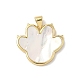 Подвески из латуни из натуральных ракушек KK-L239-068G-1