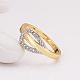 Classic Real 18K Gold Plated Tin Alloy Cubic Zirconia Rings for Women RJEW-BB09364-7G-3