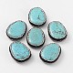 Dyed Natural Howlite Oval Beads RB-E504-43-1