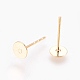 Brass Stud Earring Findings X-KK-T020-136G-2
