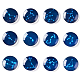 ガラスカボション  ドーム/半円形の{12}の星座  マリンブルー  25x6mm GLAA-F087-01-1