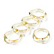 透明樹脂指輪  ABカラーメッキ  シャンパンイエロー  usサイズ6 3/4(17.1mm) RJEW-T013-001-E01-1