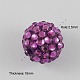 Chunky Resin Rhinestone Bubblegum Ball Beads X-RESI-S260-20mm-S14-2