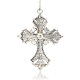 Alloy Latin Cross clenched Large Gothic Pendants ALRI-J030-21AS-2