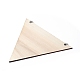 Triángulo rústico boho decoraciones de madera montadas en la pared AJEW-L091-B02-2