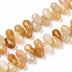 Chapelets de perles en jade topaze naturelle G-S357-C02-12A-1