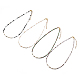 ビーズのネックレス  真鍮のビーズで  ガラスビーズ  天然真珠ビーズと304つのステンレス鋼カニカン  ゴールドカラー  ミックスカラー  17.91インチ（45.5cm） NJEW-JN03075-1