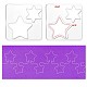 GLOBLELAND 4Pcs Quilting Template Stars Acrylic Quilting Ruler Template Transparent Quilting Frames Stencil Sewing Ruler Set for DIY Patchwork Sewing Machine TOOL-WH0152-012-5