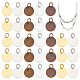 Hobbiesay 150 pz 5 colori in ottone stampaggio in bianco tag charms KK-HY0001-46-1