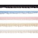 Cheriswelry 25 Yards 5 Farben Doppelreihige plissierte Chiffon-Polyesterbänder ORIB-CW0001-01-1