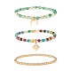 Agate naturelle perles rondes étendent bracelets BJEW-JB07294-03-7