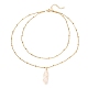 Ensemble de colliers pendentifs en pierres précieuses naturelles bullet pour fille femmes NJEW-JN03670-2