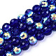 Transparentes perles de verre de galvanoplastie brins EGLA-N012-001-B09-1