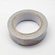 模様印刷された綿のリボン  グリッターパウダー付き  他方の側のマスキングテープ  カラフル  5/8インチ（15mm）  約4.37ヤード/ロール（4メートル/ロール）  10のロール/グループ OCOR-S079-1.5cm-02-2