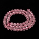 Chapelets de perles en quartz rose naturel X-G-L104-6mm-01-2