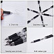 GORGECRAFT 6PCS Retractable Gel Pens Black RollerBall Pens 0.5mm Micro Point Quick Drying Bullet Tip Automatic Gel Pens with Black Soft Grip for Office School Examination Smooth Writing Journaling AJEW-WH0329-70A-6