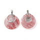 Cherry Quartz Glass Pendants KK-F751-K-A01-2