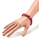 Bling Polymer Clay Strass gebogene Rohrperlen Stretch-Armband für Frauen BJEW-JB07490-04-3