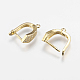 Brass Micro Pave Cubic Zirconia Earring Hooks KK-I618-25G-RS-2