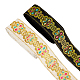 2 rollo de cintas de poliéster bordadas de estilo étnico de 2 colores OCOR-FG0001-58-1